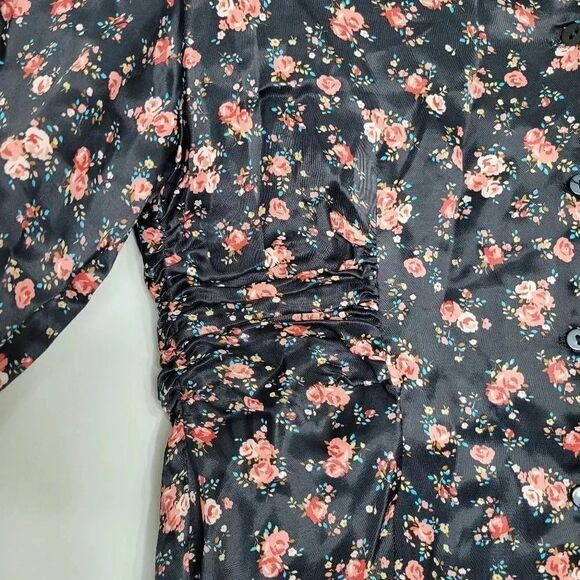 Zara satin floral mini dress L - Picture 6 of 9